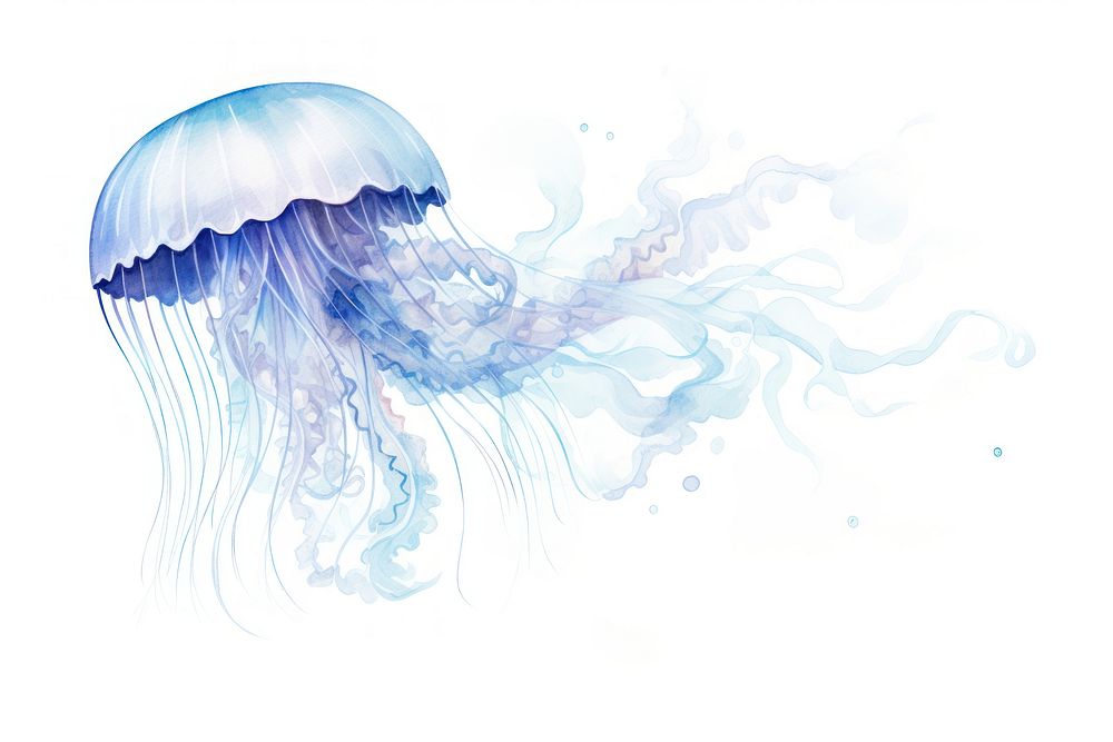 Jellyfish transparent underwater invertebrate. AI generated Image by rawpixel.