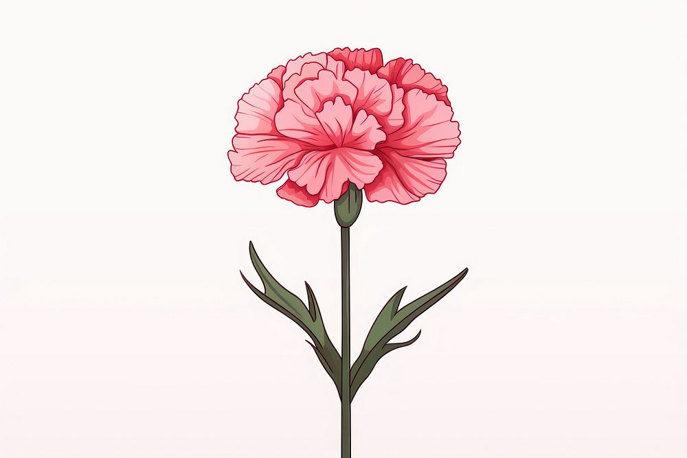 Flower carnation plant rose. AI generated Image by rawpixel.