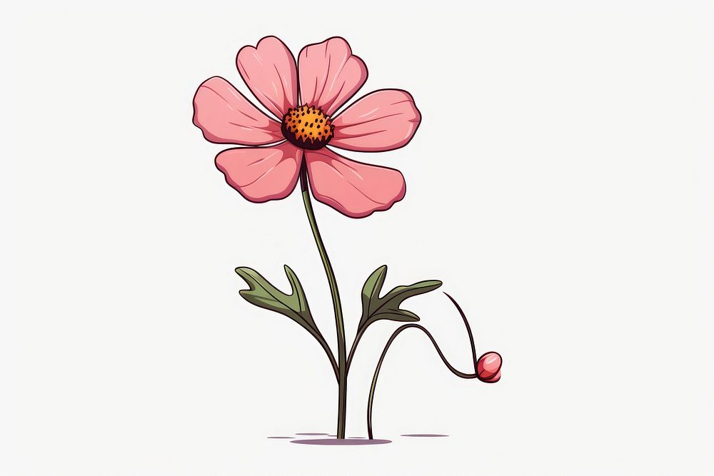 Flower cartoon petal plant. AI generated Image by rawpixel.