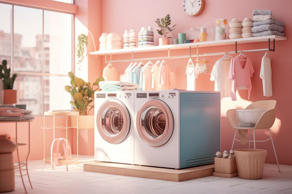 Laundry appliance dryer architecture. AI generated Image by rawpixel.