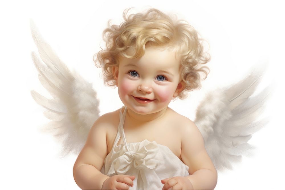 Portrait angel baby toy. AI generated Image by rawpixel.