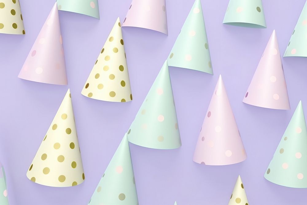 Backgrounds pattern party hat. AI generated Image by rawpixel.