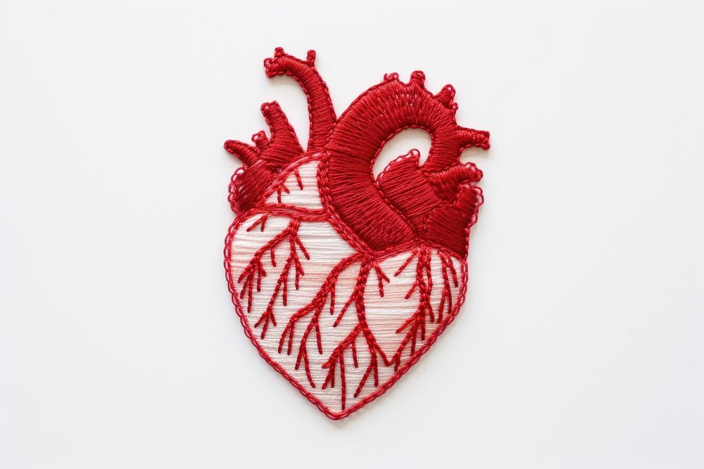 Embroidery pattern symbol heart. 