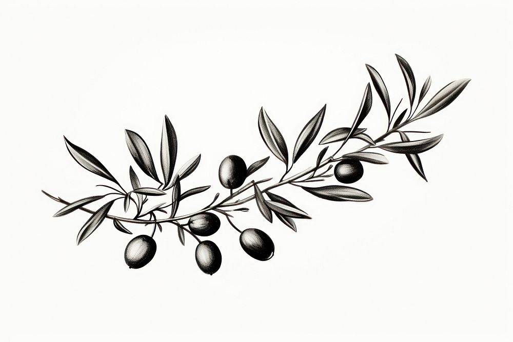 Drawing branch sketch plant. AI generated Image by rawpixel.