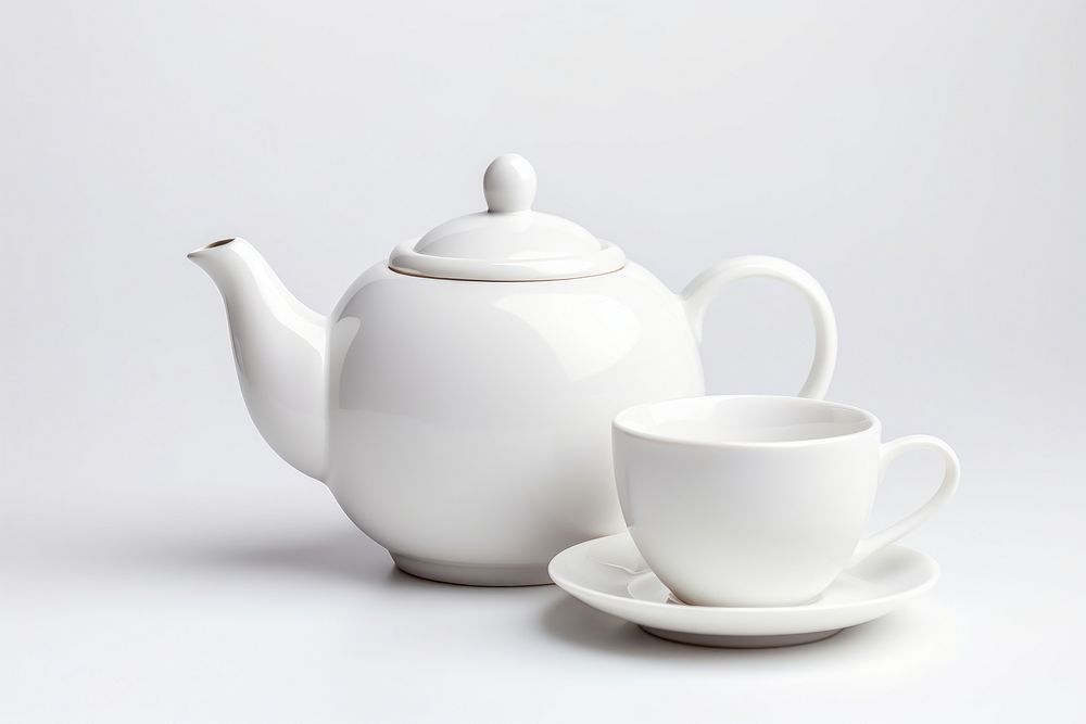 Teapot cup porcelain white. AI generated Image by rawpixel.