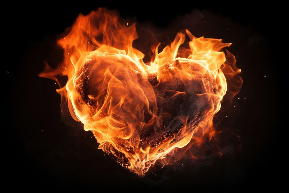 Fire backgrounds pattern heart. 