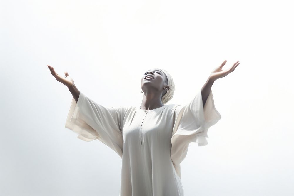 Adult white spirituality gesturing. AI generated Image by rawpixel.