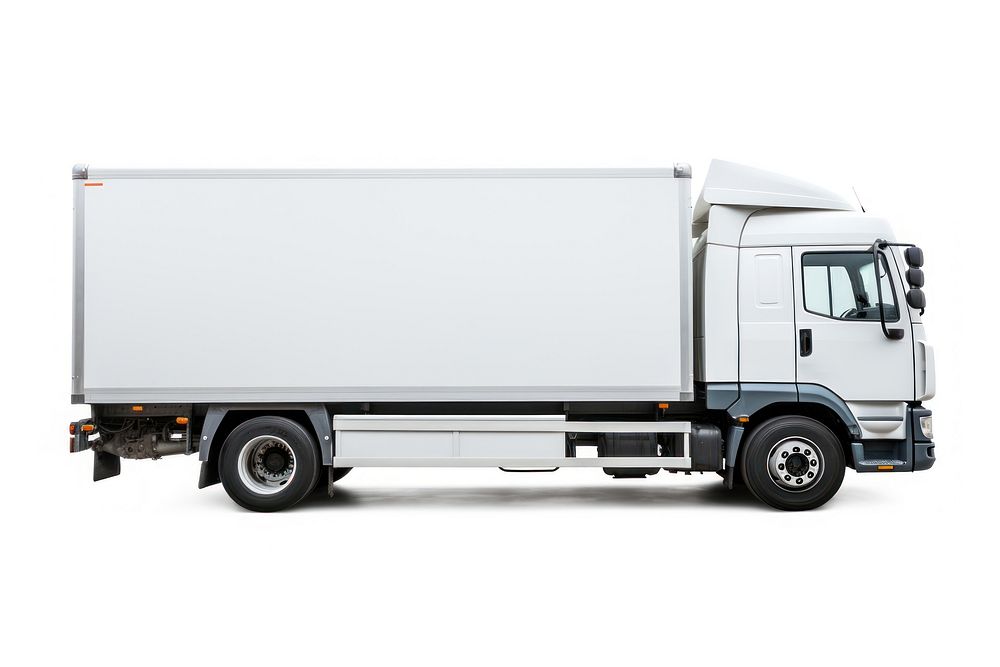 Truck vehicle van white background. AI generated Image by rawpixel.