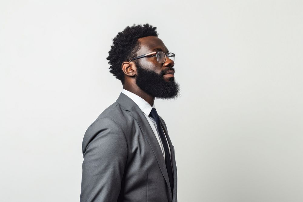 Portrait glasses beard adult. AI generated Image by rawpixel.