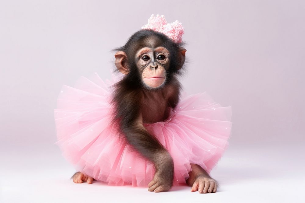 Chimpanzee wildlife monkey mammal. AI generated Image by rawpixel.