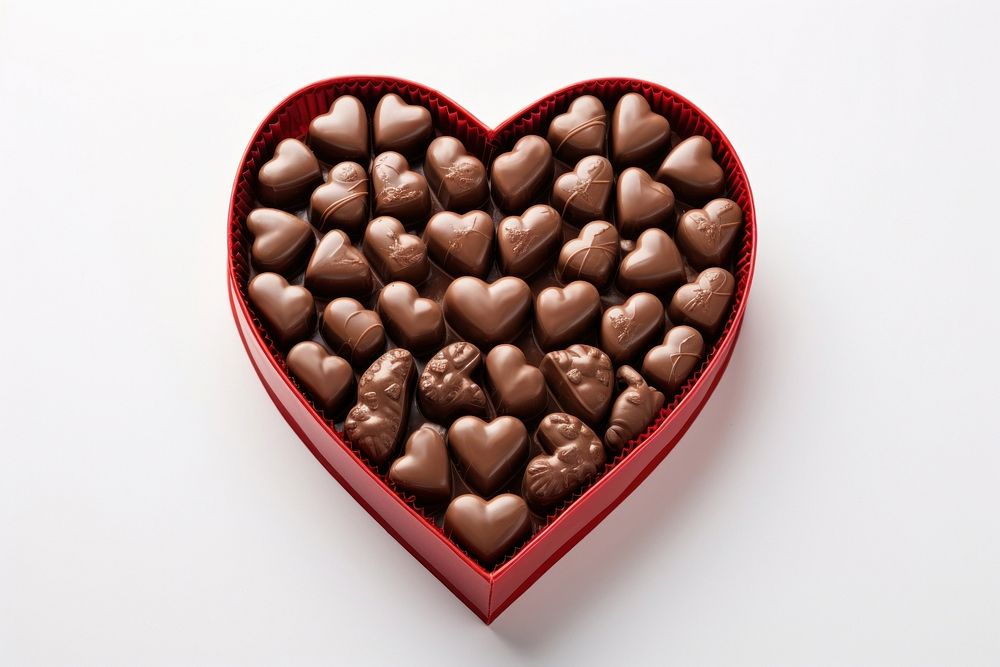 Chocolate dessert heart food. 