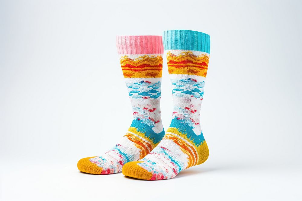 Sock white background clothing textile.