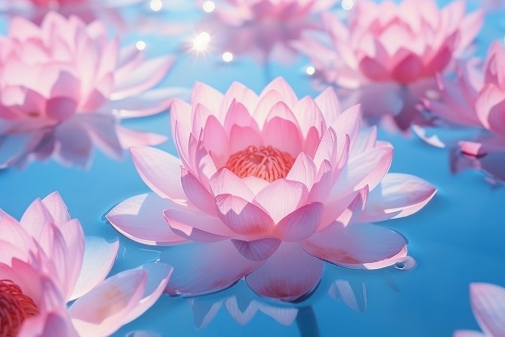 Flower outdoors floating blossom. AI generated Image by rawpixel.