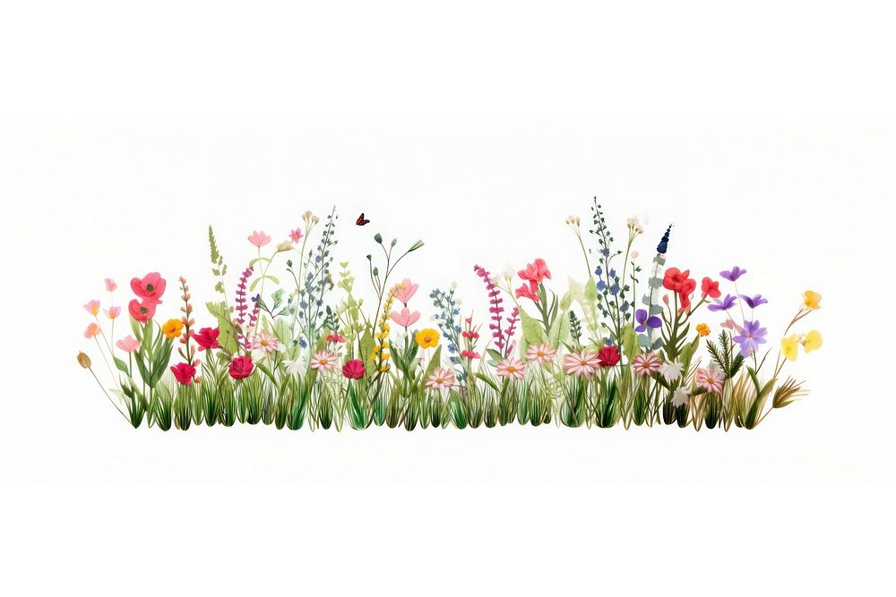 Flower grass outdoors plant. AI generated Image by rawpixel.