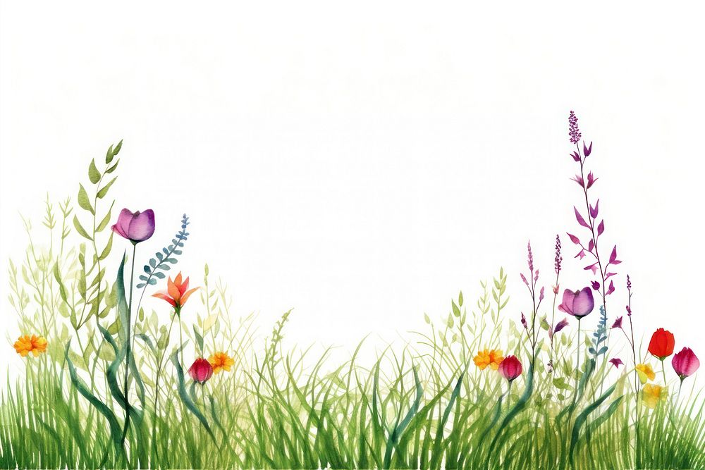 Flower grass backgrounds grassland. AI generated Image by rawpixel.