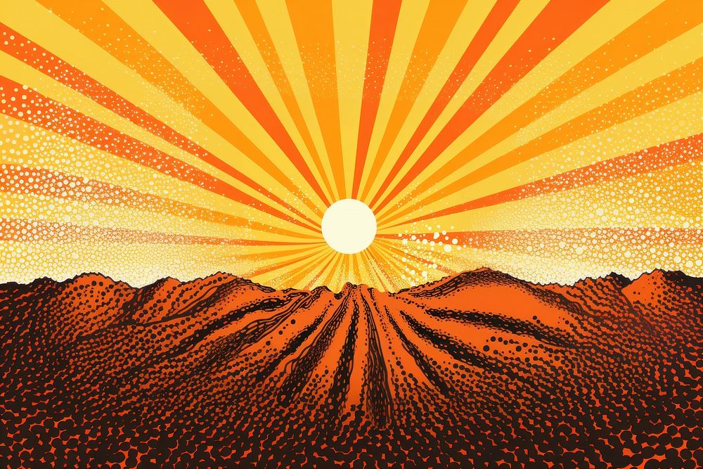 Sun backgrounds mountain outdoors. AI generated Image by rawpixel.