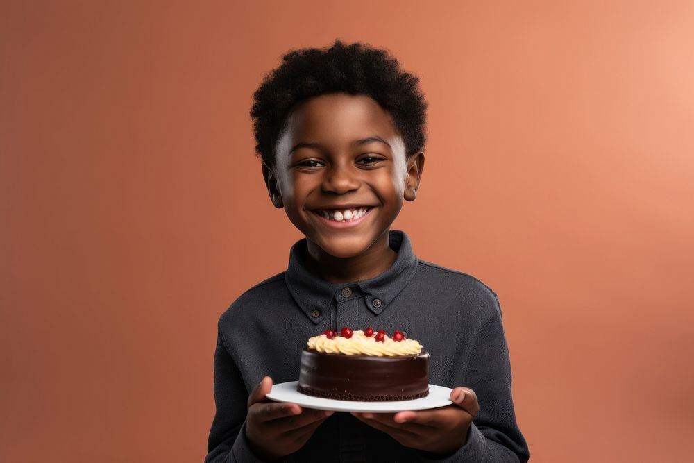 Cake portrait dessert smiling. 