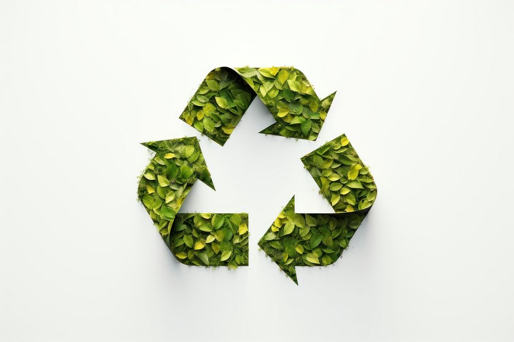 Plant white background recycling symbol. AI generated Image by rawpixel.