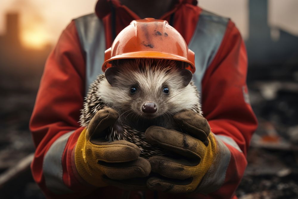 Hedgehog animal mammal veterinarian. AI generated Image by rawpixel.