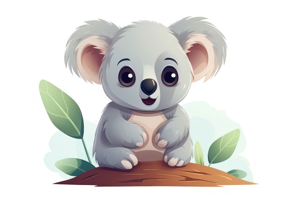 Koala cartoon mammal animal. AI generated Image by rawpixel.