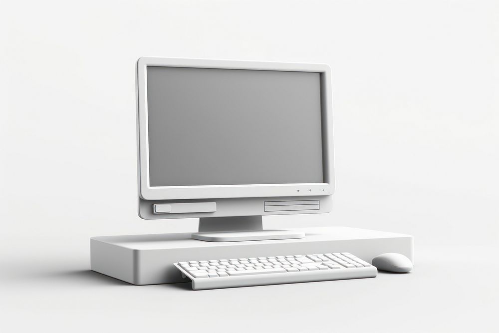 Computer screen white white background. AI generated Image by rawpixel.