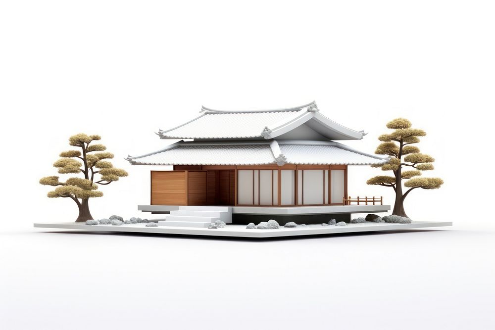 Architecture building outdoors shrine. AI generated Image by rawpixel.