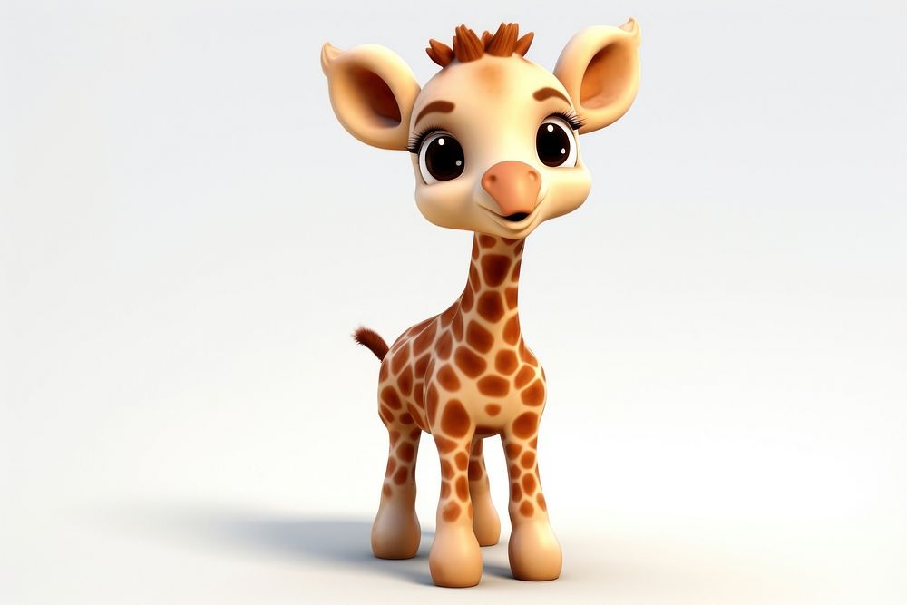 Giraffe cartoon mammal animal. AI generated Image by rawpixel.