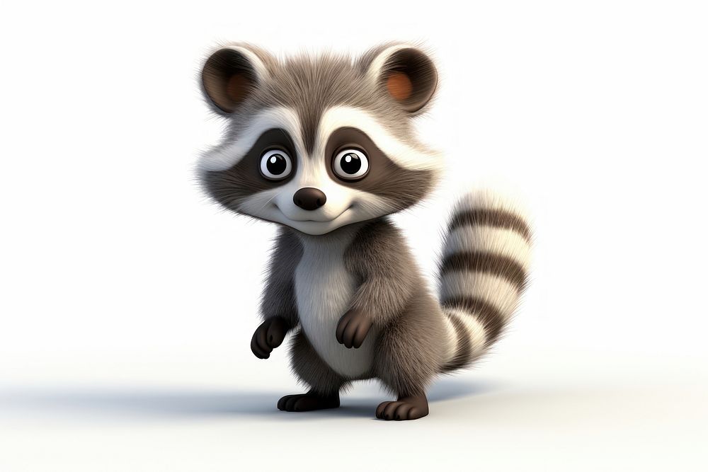Wildlife raccoon cartoon mammal. AI generated Image by rawpixel.