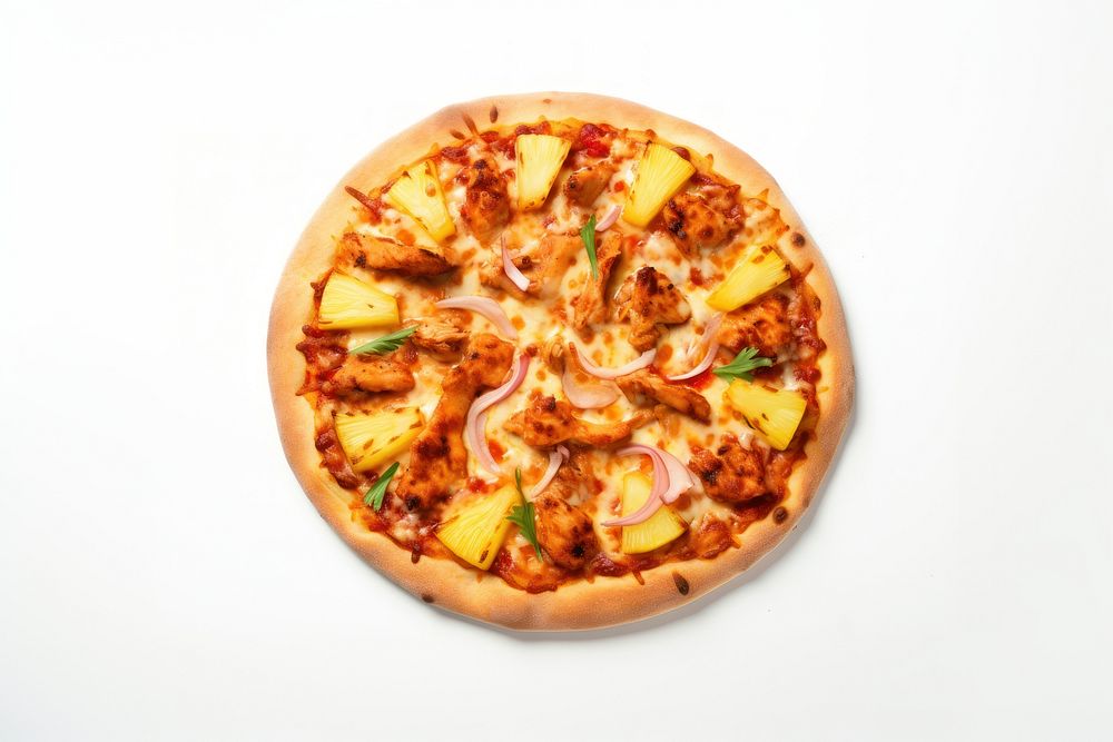 Pizza food white background vegetable. AI generated Image by rawpixel.