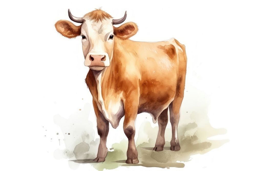 Cow livestock mammal cattle. AI generated Image by rawpixel.