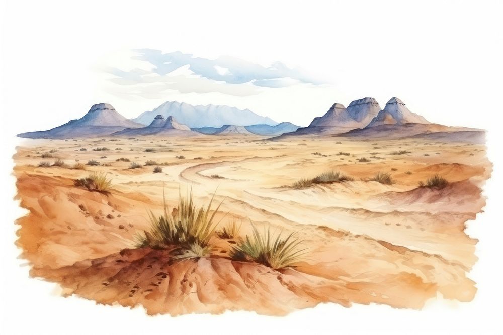 Desert landscape outdoors plateau. AI generated Image by rawpixel.