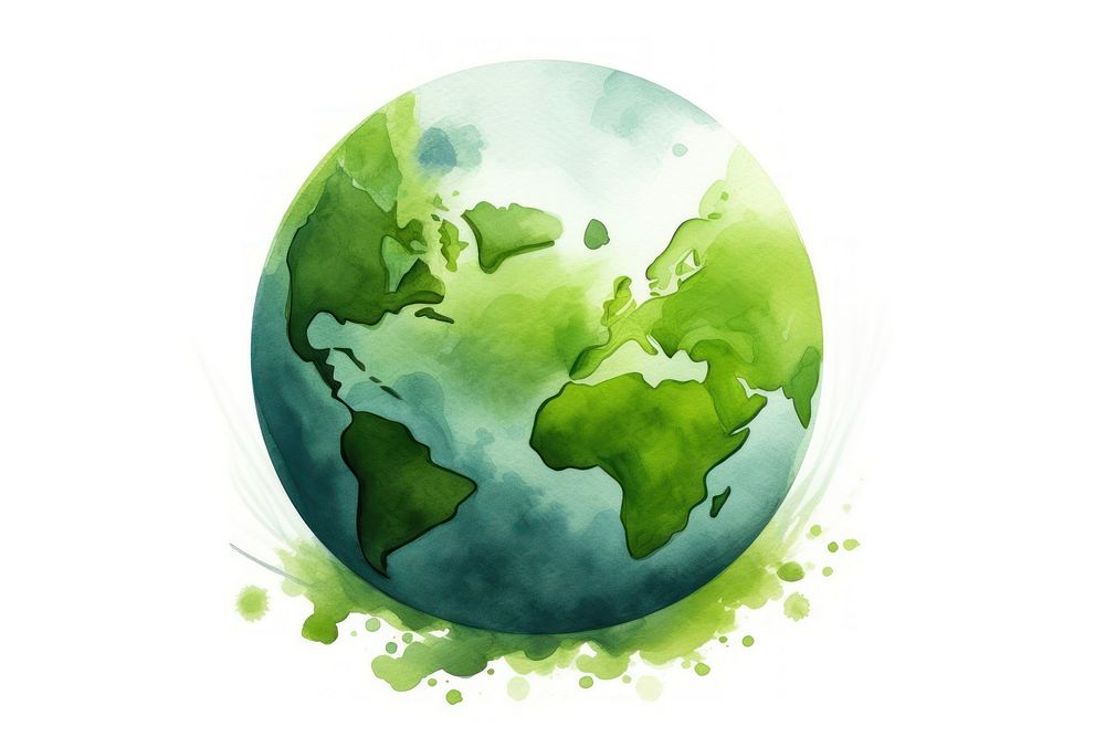 Planet earth green sphere. AI generated Image by rawpixel.