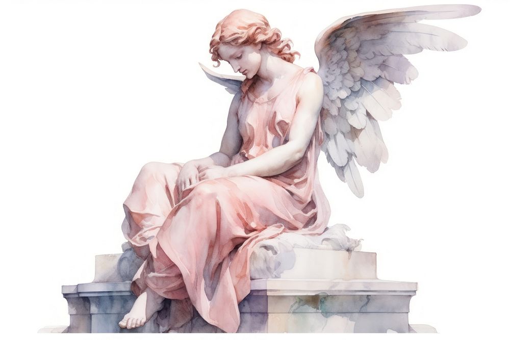 Angel sculpture representation spirituality. AI generated Image by rawpixel.
