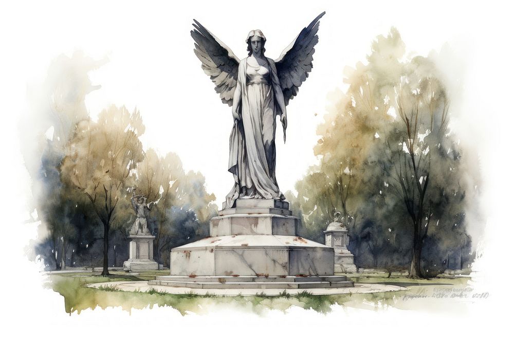 Statue angel art representation. AI generated Image by rawpixel.