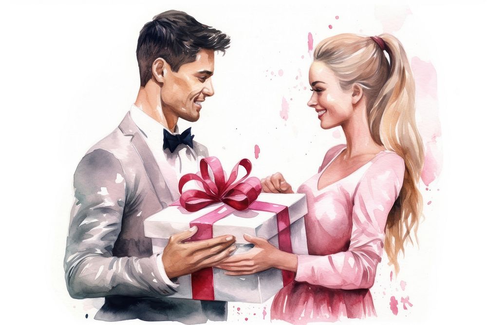 Adult gift togetherness celebration. AI generated Image by rawpixel.