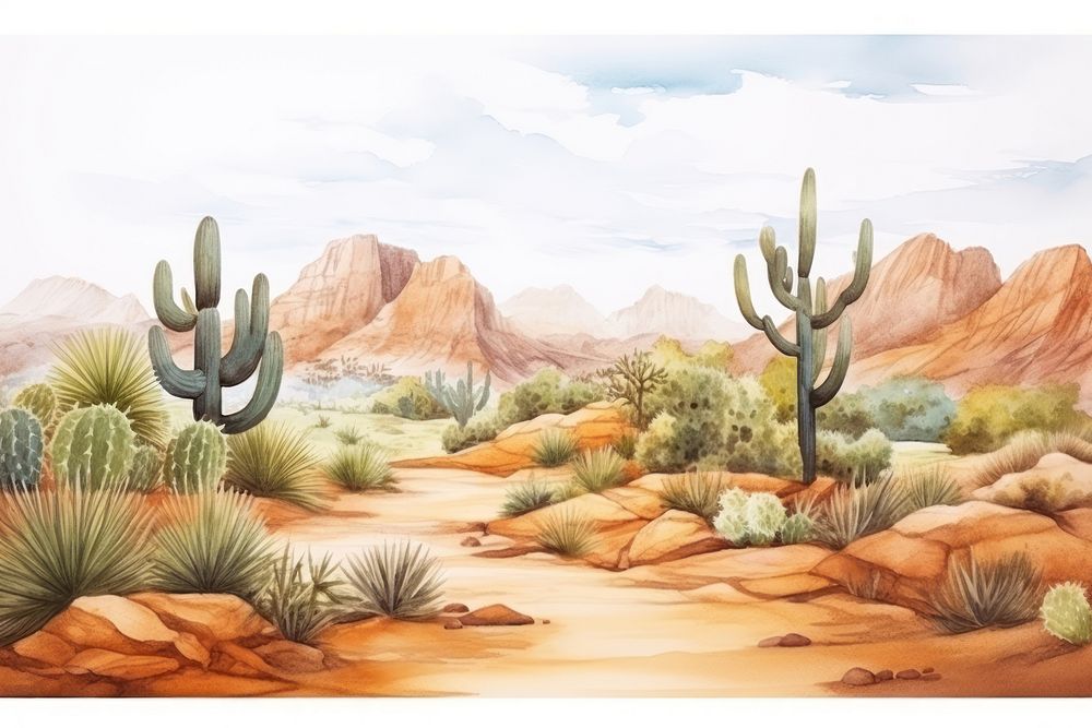 Landscape desert wilderness outdoors. AI generated Image by rawpixel.