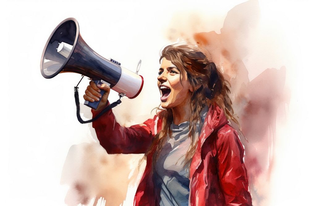 Shouting female adult performance. AI generated Image by rawpixel.