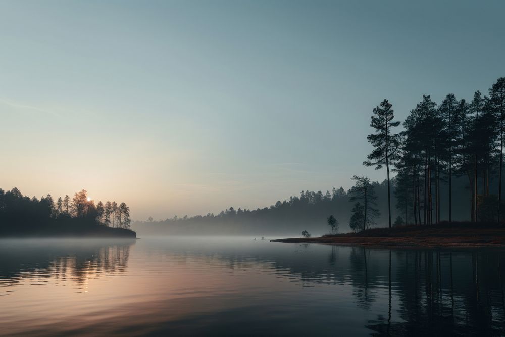 Lake landscape outdoors nature. 