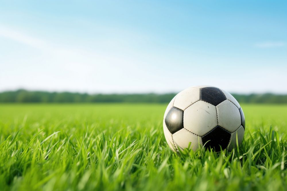 Soccer field ball football. AI generated Image by rawpixel.