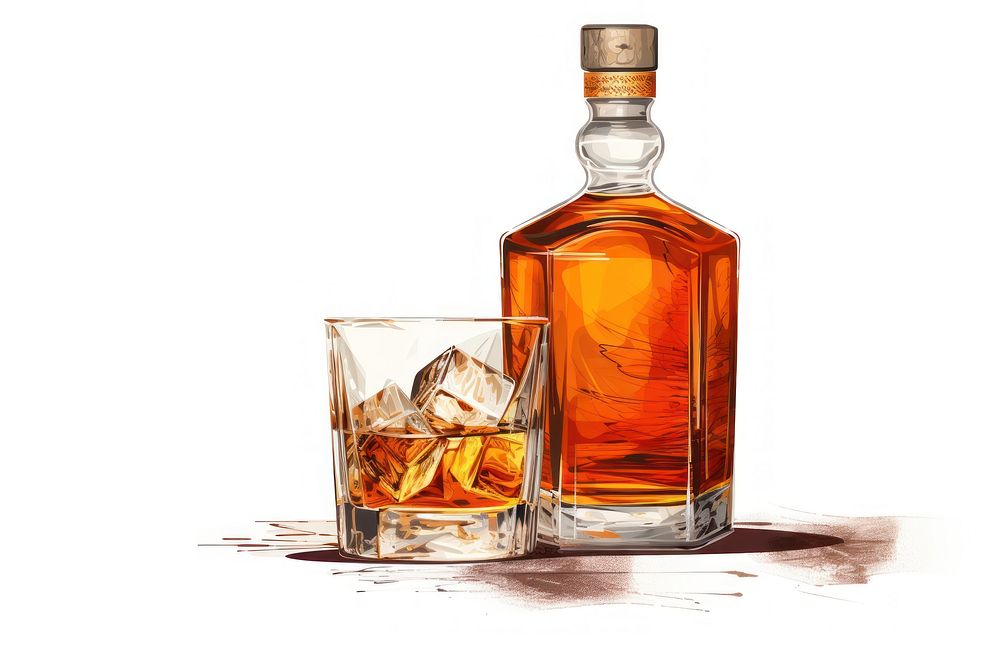 Bottle whiskey whisky drink. AI generated Image by rawpixel.