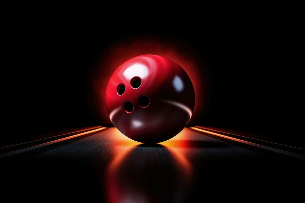 Ball bowling sphere red. AI generated Image by rawpixel.
