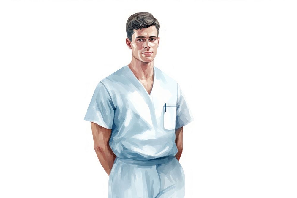 Adult male white background stethoscope. AI generated Image by rawpixel.