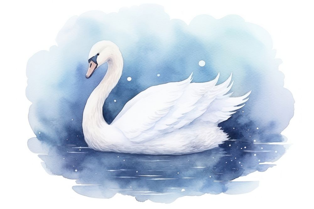 Animal white bird swan. AI generated Image by rawpixel.