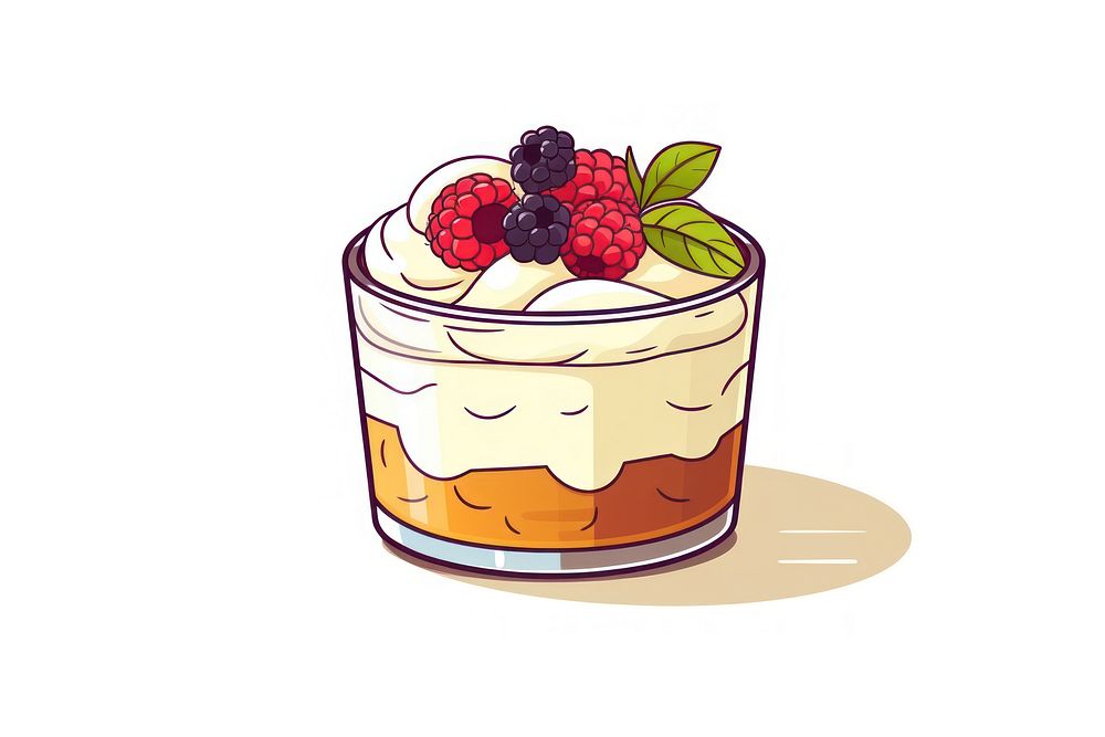 Dessert cream fruit food. AI generated Image by rawpixel.