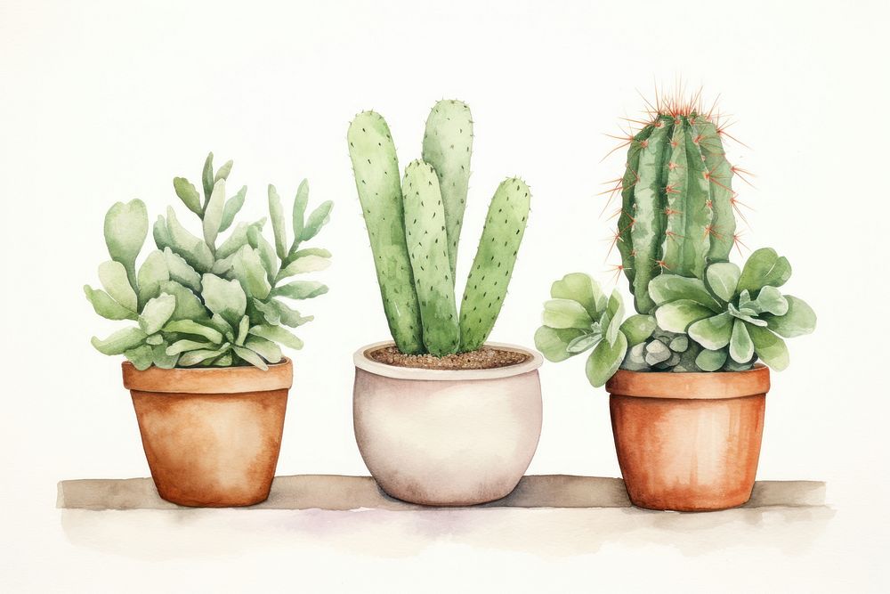 Plant cactus wall creativity. AI generated Image by rawpixel.