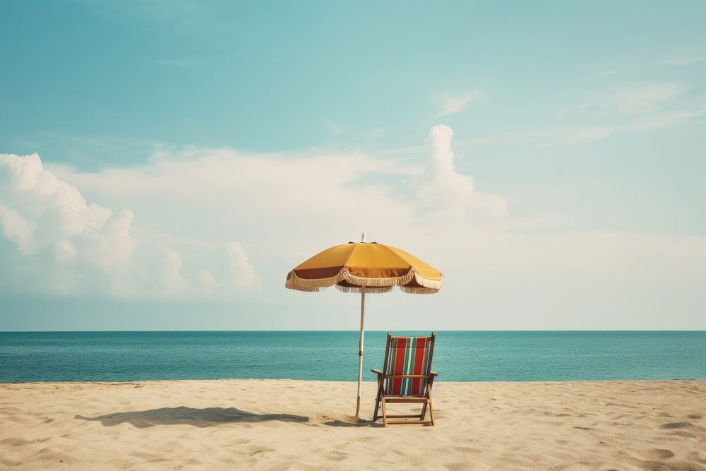 Summer beach furniture outdoors. 