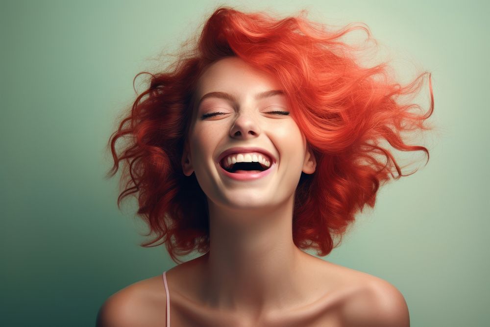 Smile cheerful laughing portrait. AI generated Image by rawpixel.