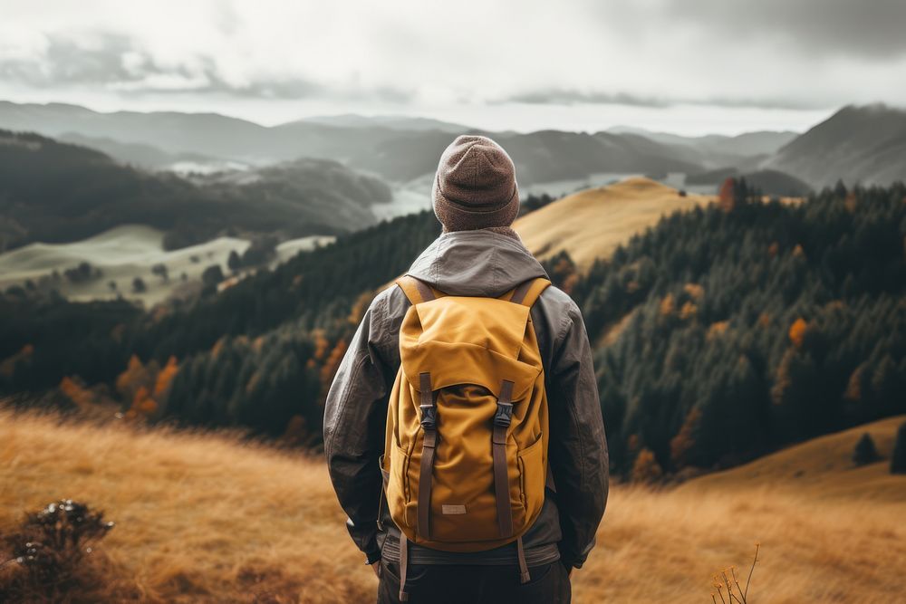 Backpack backpacking outdoors travel. AI | Free Photo - rawpixel