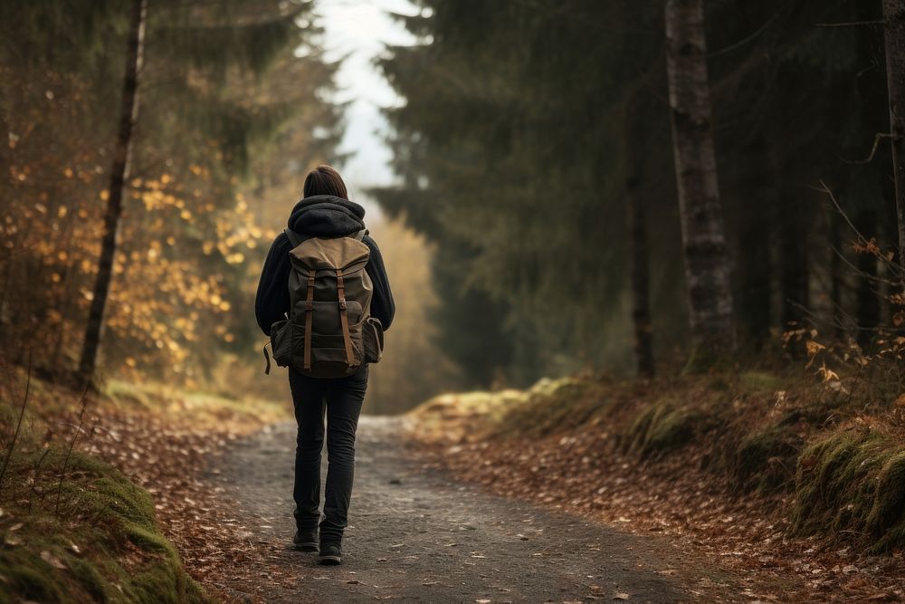 Outdoors adventure backpack walking. AI generated Image by rawpixel.