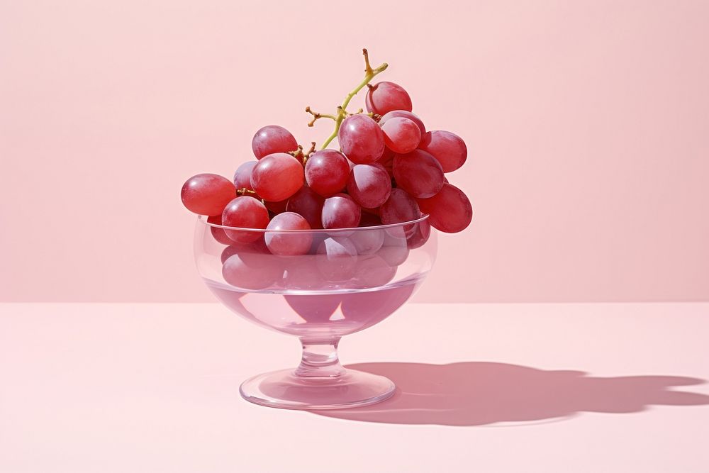 Grapes fruit glass plant. AI generated Image by rawpixel.